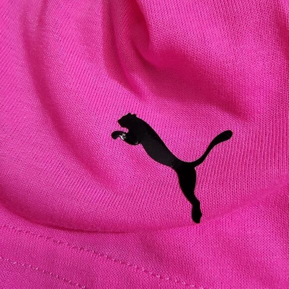 Puma Babes For Barbells Running Training T Shirt Pink Black Cancer Awareness Top - Picture 3 of 7